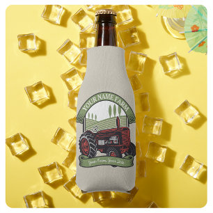 Personalised Vintage Farm Tractor Country Farmer  Bottle Cooler