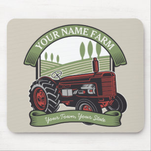 Personalised Vintage Farm Tractor Country Farmer  Mouse Mat