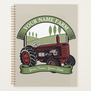 Personalised Vintage Farm Tractor Country Farmer Planner