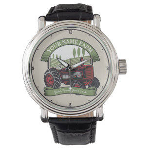 Personalised Vintage Farm Tractor Country Farmer  Watch