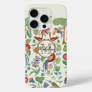 Personalised Vintage Faux Embroidered Pattern iPhone 15 Pro Case