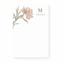 Personalised Vintage Floral Botanical Monogram