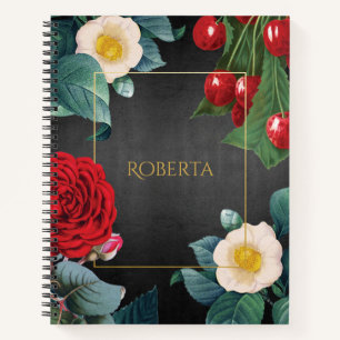 Personalised Vintage Floral Elegance Notebook