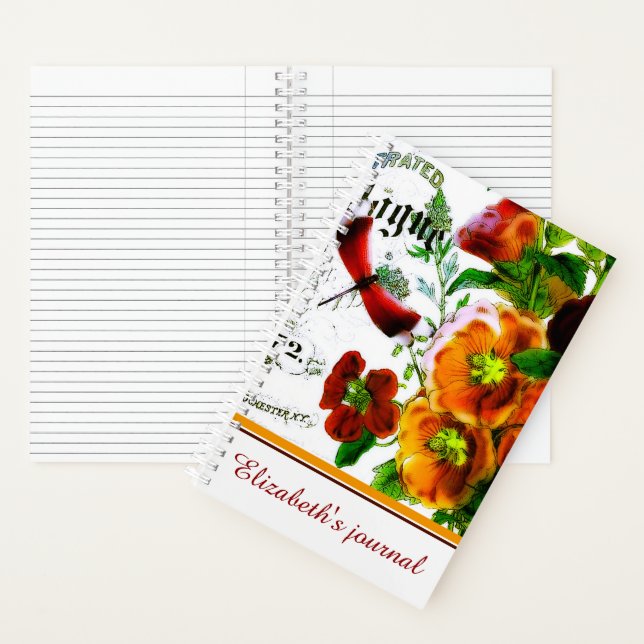 Personalised vintage floral logo journal (Inside)