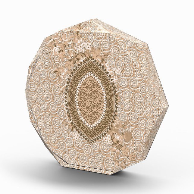 Personalised Vintage Floral Photo Display Keepsake Block (Right)