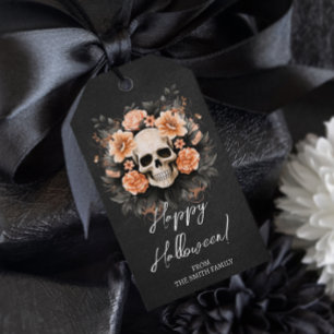 Personalised Vintage Floral Skull Gift Tags