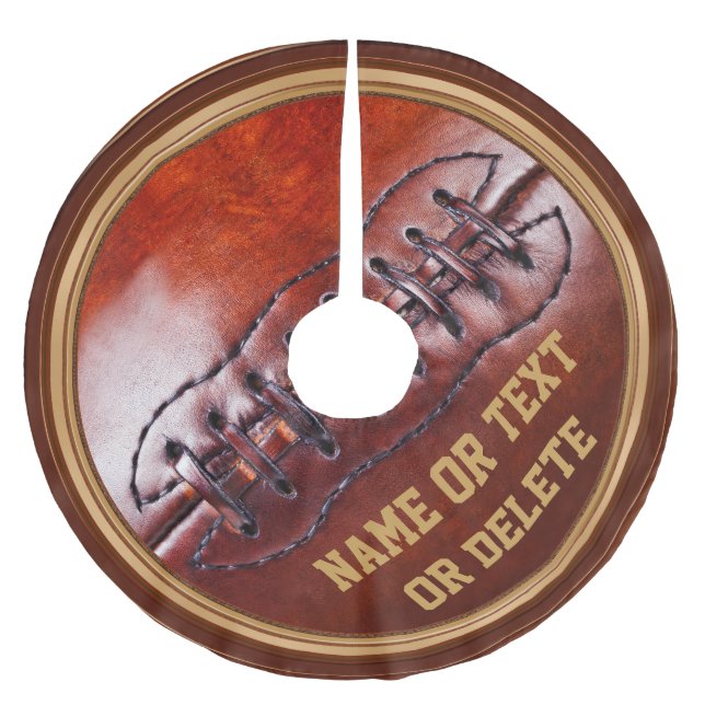 Personalised Vintage Football Christmas Tree Skirt (Front)