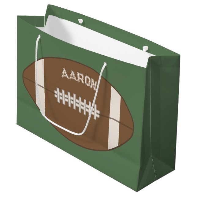Personalised Vintage Football Gift Bag (Front Angled)