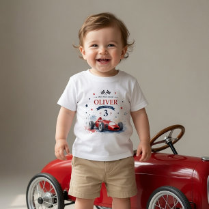 Personalised Vintage Formula Race Car Birthday Toddler T-Shirt