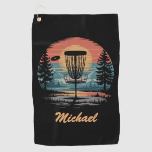 Personalised Vintage Frisbee Disc Golf Basket      Towel