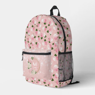 Personalised Vintage Garden Blossoms Printed Backpack