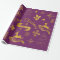 Personalised Vintage Gold & Purple Christmas Wrap