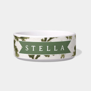 Personalised Vintage Green Garden Botanical Rustic Bowl