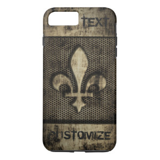 Personalised Vintage Grunge  Fleur De Lis iPhone 8 Plus/7 Plus Case