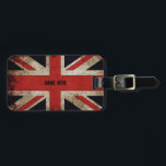 Personalised Vintage Grunge UK Flag Luggage Tag<br><div class="desc">Vintage Grunge UK Flag Design. Personalise it with recipient's name and infor. feel free to change the font,  size,  & colour of the text.</div>