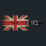Personalised Vintage Grunge UK Flag Luggage Tag<br><div class="desc">Vintage Grunge UK Flag Design. Personalise it with recipient's name and infor. feel free to change the font,  size,  & colour of the text.</div>