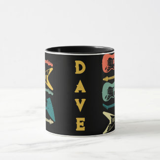 Personalised Vintage Guitar  Mug