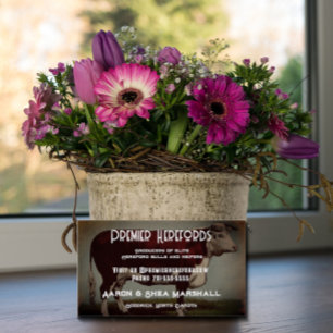 Personalised Vintage Hereford Cow Business Card