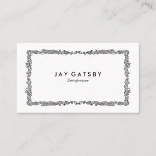 Personalised Vintage Interwoven Ornamental Business Card