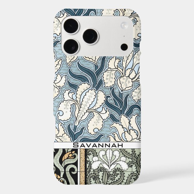 Personalised Vintage Iris Pattern iphone (Back)