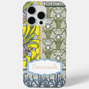 Personalised Vintage Iris Pattern iphone iPhone 15 Pro Max Case
