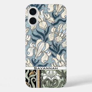 Personalised Vintage Iris Pattern iphone iPhone 16 Plus Case