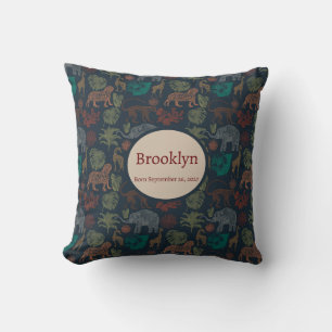Personalised Vintage Jungle Safari  Cushion