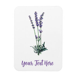 Personalised Vintage Lavender Flower Card Magnet