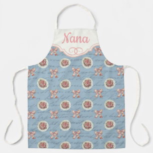 Personalised Vintage Letters Roses  Apron