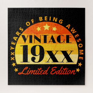 Personalised Vintage Limited Edition Birthday Jigsaw Puzzle