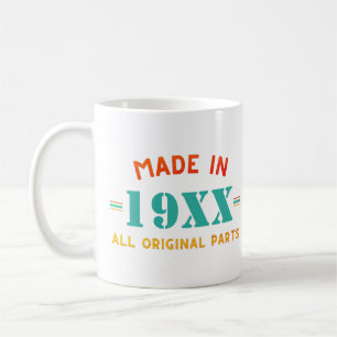 Personalised Vintage Made In Birthday Coffee Mug