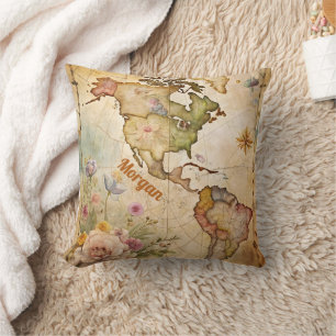 Personalised Vintage Map Cushion