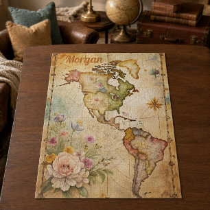 Personalised Vintage Map Jigsaw Puzzle