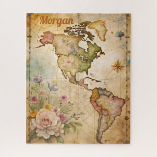 Personalised Vintage Map Jigsaw Puzzle