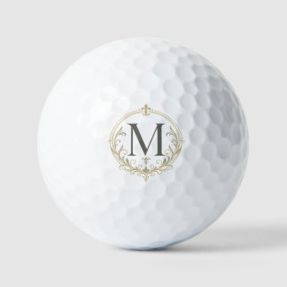 personalised vintage monogram golf ball