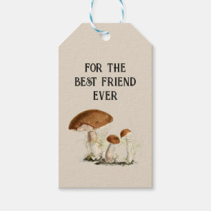 Personalised Vintage Mushrooms Best Friend Gift Tags