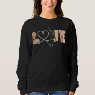 Personalised Vintage Nurse Love Sweatshirt