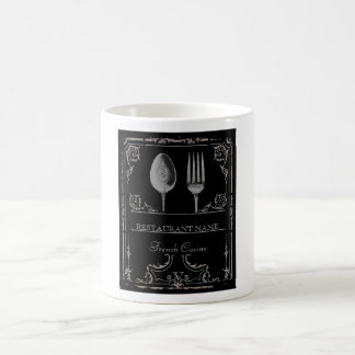 Personalised Vintage Ornate Silverware Restaurant Coffee Mug