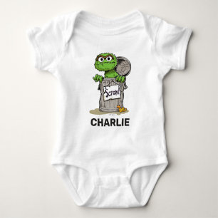 Personalised Vintage Oscar the Grouch Scram Baby Bodysuit