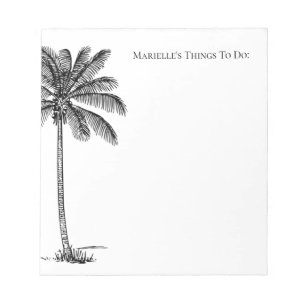Personalised Vintage Palm Tree Notepad