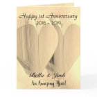 Personalised Vintage Paper 1st Wedding Anniversary