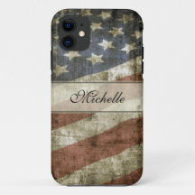 Personalised Vintage Patriotic American Flag