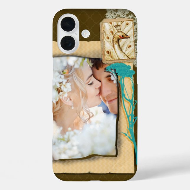 Personalised Vintage Photo Collage Case-Mate iPhone Case (Back)