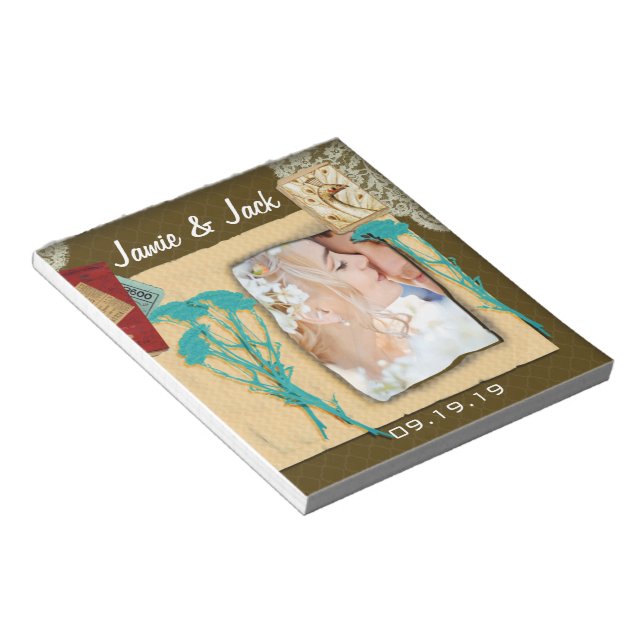 Personalised Vintage Photo Collage Notepad (Angled)