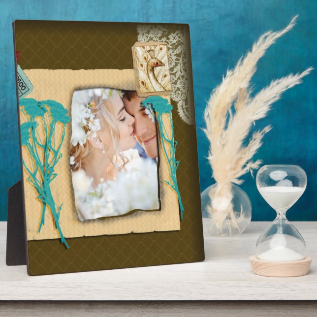 Personalised Vintage Photo Collage Plaque (Side)