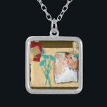 Personalised Vintage Photo Collage Silver Plated Necklace<br><div class="desc">Personalised Vintage Photo Collage</div>