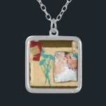 Personalised Vintage Photo Collage Silver Plated Necklace<br><div class="desc">Personalised Vintage Photo Collage</div>