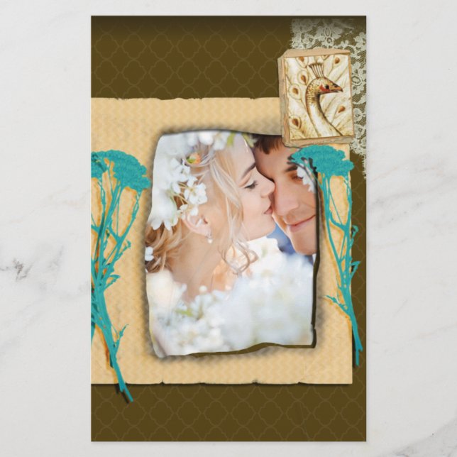 Personalised Vintage Photo Collage Stationery (Front)