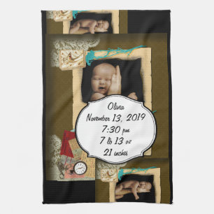 Personalised Vintage Photo Collage Tea Towel