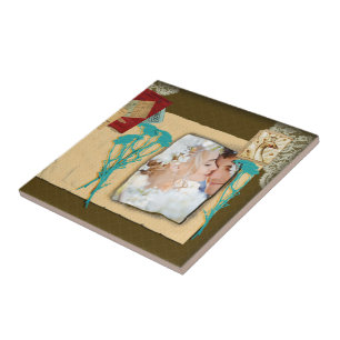 Personalised Vintage Photo Collage Tile